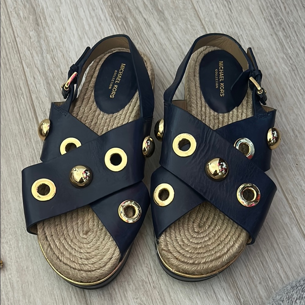 Michael Kors collection nautical espadrilles Gold Sandals